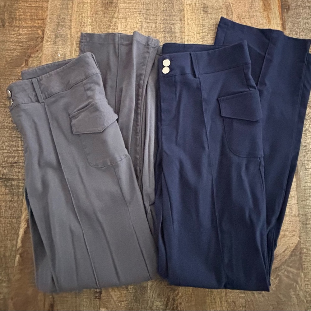 SHEIN Women’s Gray and Navy Pants